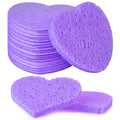 50-Count Facial Sponges Compressed, 100% Natural Cellulose Face Sponge Professional Cosmetic Spa Sponges for Face Cleansing, Exfoliating Mask, Makeup Removal for Travel and Home, Purple