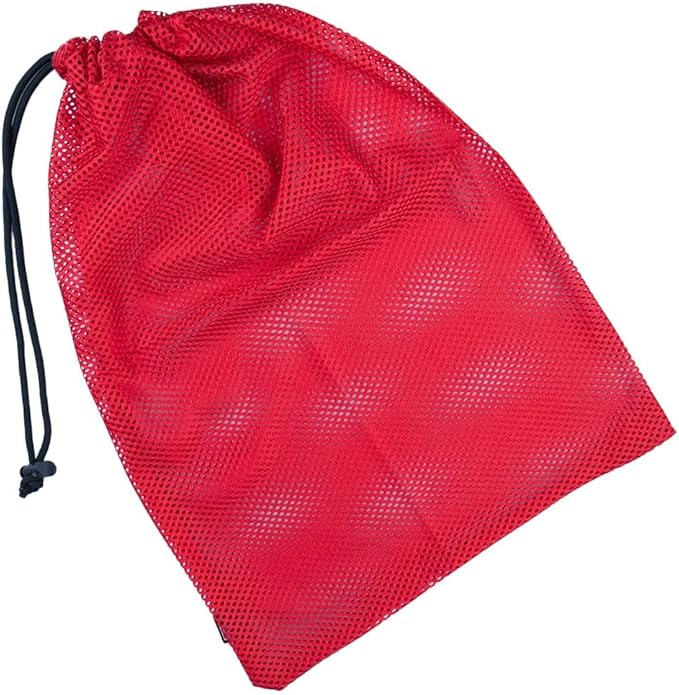 Golberg Mesh Bag - 12 x 18 Inches – Use for Laundry, Beach Days, & Even Camping (Deep Red)