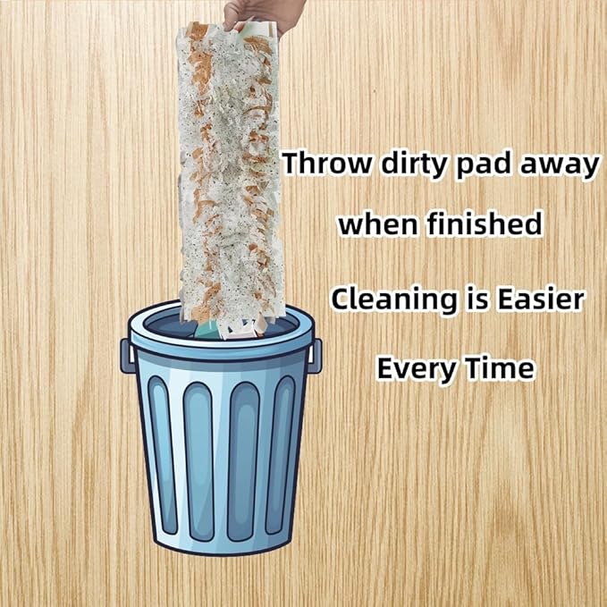 Disposable Mopping Pad Refills for PowerMop Multi-Surface,Wood Mopping Pad Refills for Floor Cleaning, 10 Count (10 Packs)