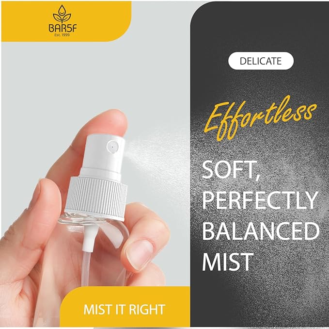 Bar5F 2.5-Ounce Small Spray Bottle Travel Size Fine Mist Mini Empty Spray Bottles Leak Proof for Toners, Face and Hair Mist