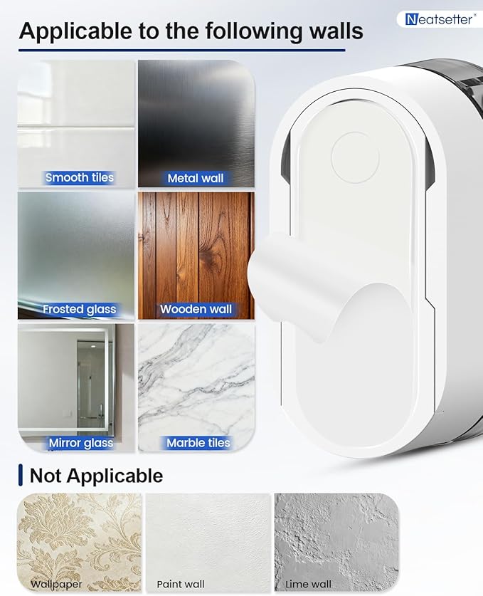 NEATSETTER Toothbrush Holder with Auto-Close Cover – Waterproof, Dust-Proof Tooth Brush Hanger Rack for Electric Toothbrushes, 3-Pack No Drill Wall-Mounted Toothbrushes Organizer - Grey