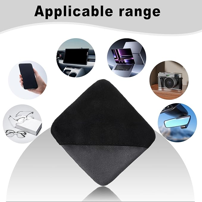 Car Screen Cleaner, Soft Microfiber Cleaning Cloth, Foldable Auto Screen Cleaning Pad, Universal Interior Car Accessories Cleaner Tool for Vehicle Dashboard Display (Square)