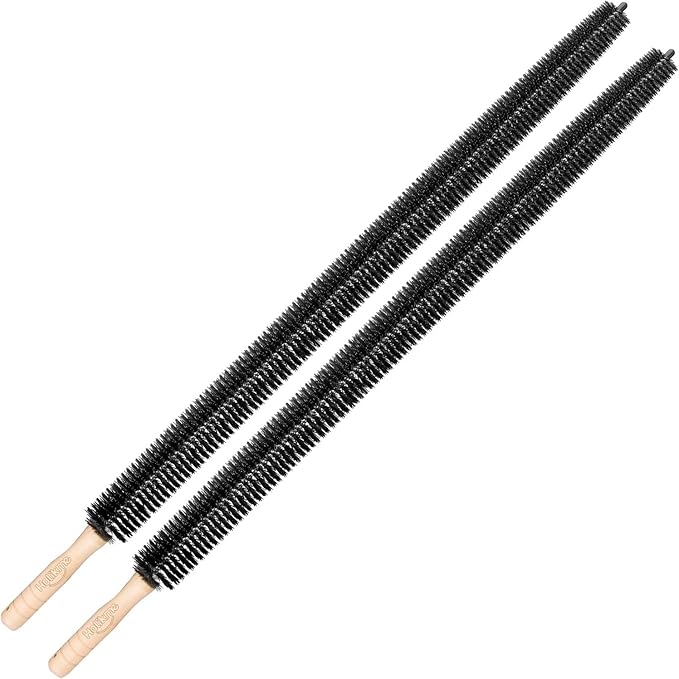 Holikme Dryer Vent Cleaner Kit 2 Pack - Household Cleaning Supplies,Long Flexible Refrigerator Coil Brush Radiator Brush,Dryer Lint Brush Home Essentials for Lint Trap Dust Vacuum Brush