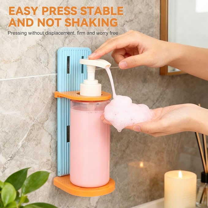 LimxFree Adjustable Shower Caddy, Telescopic & Foldable Bathroom Organizer, No Drilling Wall Mount Storage for Shampoo & Body Wash Bottles, Space Saving Holder (Blue)