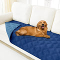 Smiry Waterproof Dog Bed Cover Blanket 30x70, Soft Reversible Pet Blanket, Washable Leakproof Cats Dogs Couch Cover for Sofa, Couch, Furniture, Lattice, Navy/Blue