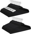 SUPER DEAL Velvet Hangers 100 Pack, Premium Clothes Hanger Slim Non-Slip Notched for Suit Coat Pants Dress 360 Degree Swivel Space Saving Heavy Duty for Closet, Black