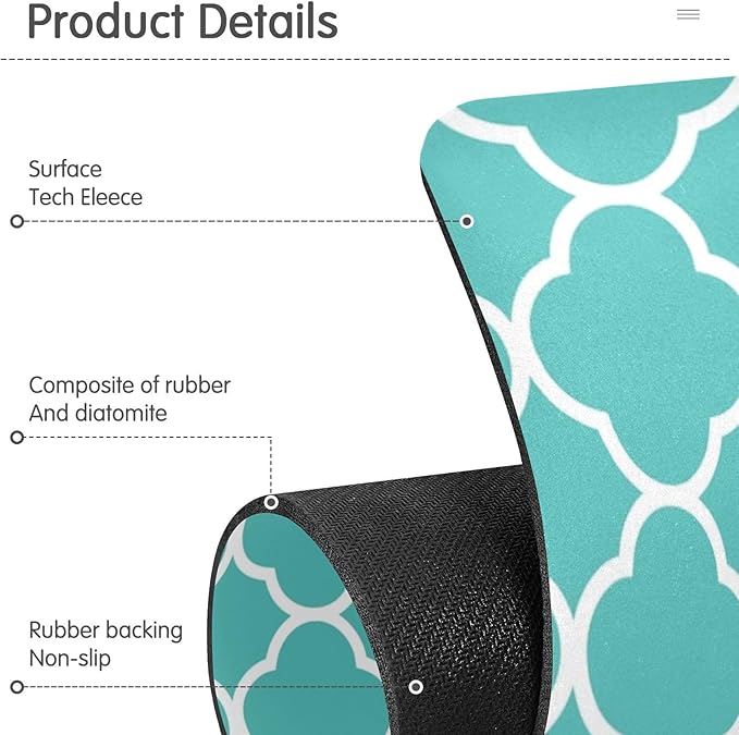 Kitchen Sink Splash Guard 2 PCS 14.7 Inch Sink Faucet Mat Splash Guard for Bathroom Countertop Water Absorbent Foldable Cuttable Soft Washable Turquoise