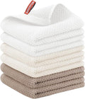 Nialnant 6 Pack Kitchen Hand Towels,100% Cotton Dish Towels for Kitchen,Extra Soft & Absorbent Dish Cloths for Washing Dishes,Cleaning Rags