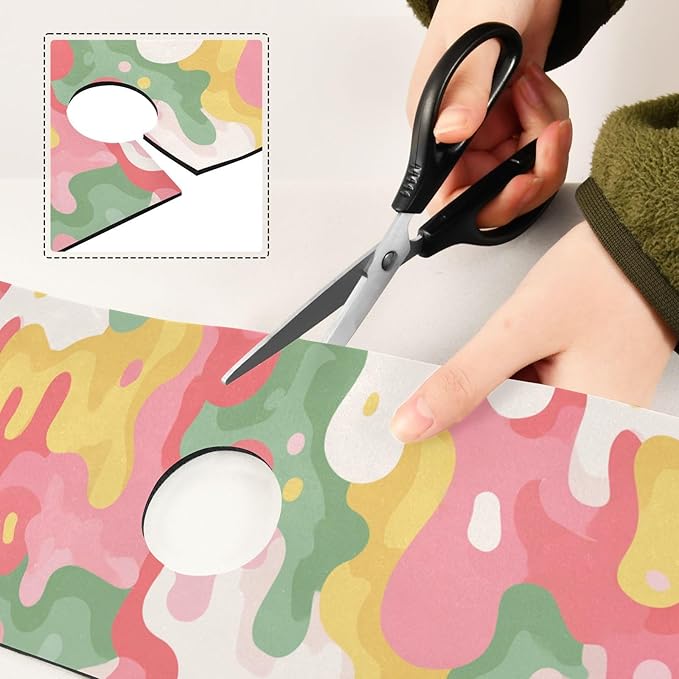 Kitchen Sink Splash Guard 2 PCS 30 Inch Sink Faucet Mat Splash Guard for Bathroom Countertop Water Absorbent Foldable Cuttable Soft Washable Multicolored Drips