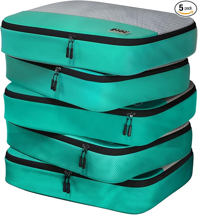 5 Pcs Large Packing Cubes for Suitcases - Travel Carry on Suitcase Organizer Bags - Organizer Bags for Luggage