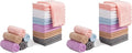 Orighty Makeup Remover Cloths, Cleansing, Reusable, Soft & Washable Coral Fleece Microfiber Washcloths/Towel for Face, Eye, Lips, Pack of 48, 7 x 7 inch