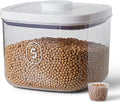 LivLab 10 Lbs Storage Container Bin Rice Dispenser with Measuring Cup Food Cereal Container Bins Household for Kitchen Pantry Organization