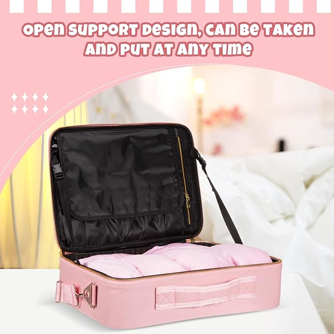 Eccliy Discreet Lockable Adult Toy Storage Box Organizer Container Reusable Flat Toy Organizer Case Lock Box For Women And Men Adult Tools For Couples In Bed 14.6 x 10.2 x 4.3 Inches(black)