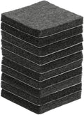 uxcell Felt Furniture Pads, 10Pcs 1.5" x 1.5" Adhesive Backed Felt Non-Slip Anti-Scratch Chair Leg Protectors for Protecting Hardwood Floor, Black