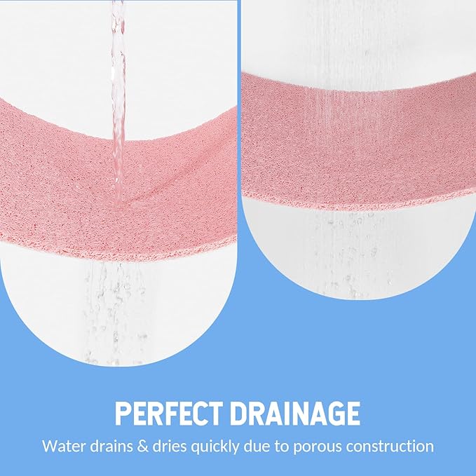 Hargiis Non-Slip Bathtub Mat, Anti Slip Shower Mat, Fast Drying Bathtub Mats, Foot Scrubber Mat, Anti Slip Mat for Tub, Floor, Bathroom, Kitchen, Home, Hotel (Pink 36"×24")