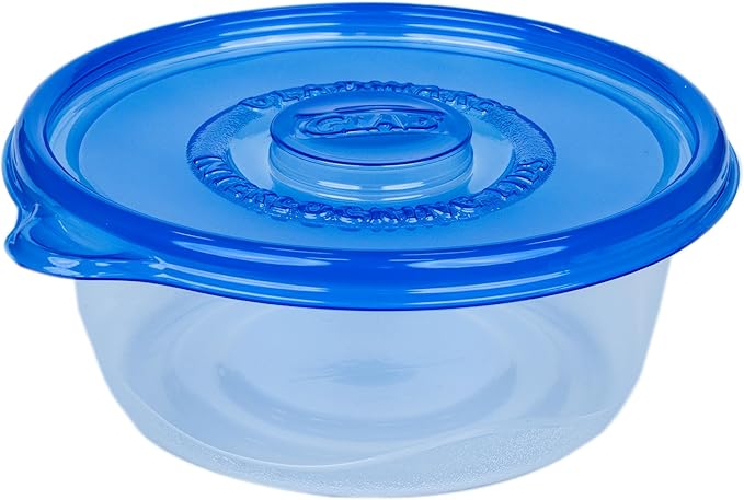 Glad GladWare Big Bowl Food Storage Containers, Large Round Bowl Holds 48 Ounces of Food - Glad Food Storage Containers for Everyday Use to Preserve Freshness, 3 Count - 6 Pack