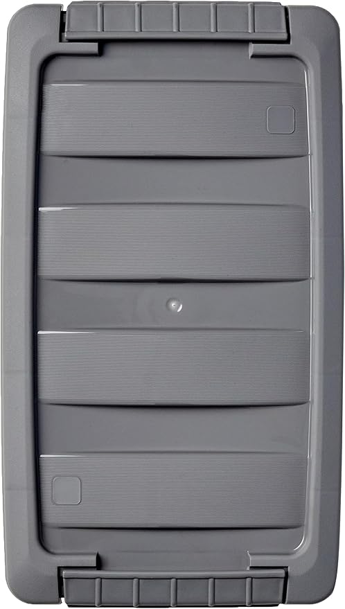 Amazon Basics Plastic Storage Containers with Secure Latching Lids, Stackable Organization Bins for Organizing, Clear/Grey, 5 Quart, Set of 10