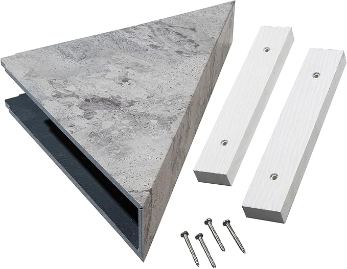 Palisade Vinyl Waterproof Corner Shower Shelf in Silver Lake
