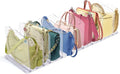 SSAWcasa Closet Purse Organizer, Purse Storage Organizer, Acrylic Purses Shelf Divider Holder, Clear Clutch Women Bag Organizers, Adjustable Handbag Separator Rack for Bathroom Office Bookshelf