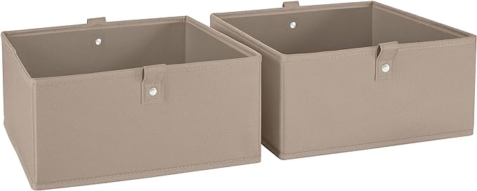 RiverRidge Kids 2pc 10.5in. W x 5in. H Folding Storage Bin Set - Taupe