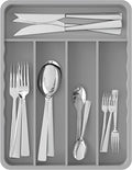 Simple Houseware 5 Compartments Kitchen Drawer Flatware, Gray