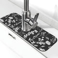 Faucet Draining Mat For Kitchen Sink, Wildflowers Plants Diatom Mud Absorbent Drain Pad For Bathroom Kitchen Sink Splash Guard Drying Mat