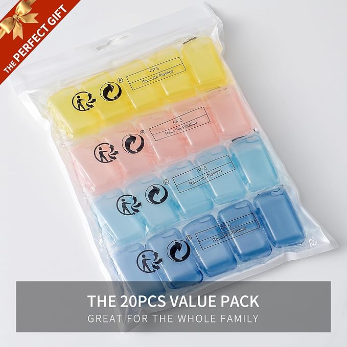 Muslish 20 Pack Toothbrush Covers, Portable Toothbrush Head Cover Caps, Toothbrush Case Protector for Home and Travel, Fits Most Manual and Electric Toothbrushes (Yellow)