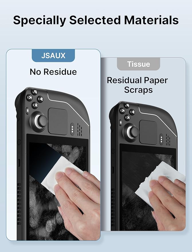JSAUX Microfiber Cleaning Cloth (100 Total) for Switch 2| Eye Glass Disposable Clean Cloth| Safe for Lens, Eyeglasses, Glasses, Screens, Camera, iPad, iPhone, Phone, Steam Deck, LCD TV Screen and More