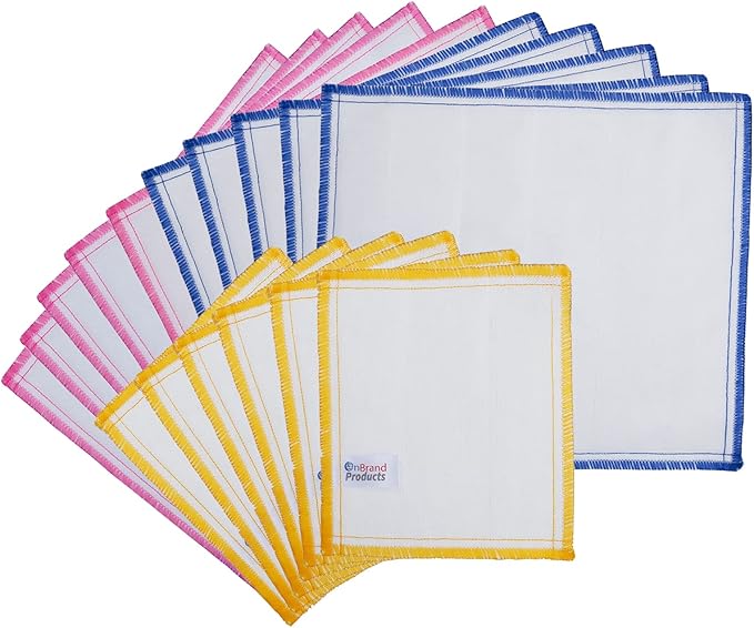 OnBrand Naturally Wood Fiber Cleaning Cloth, Microfiber Cleaning Cloths, 16 Pack Super Absorbing Dish Cloths for Washing Dishes, Reusable General Kitchen Towel