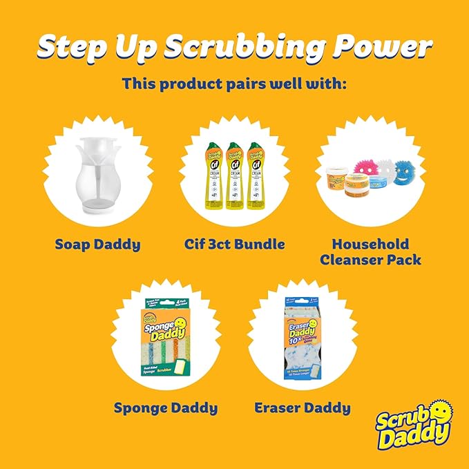 Scrub Daddy Scratch-Free Multipurpose Kitchen Sponges - Bulk Dish Sponges for Kitchen, Bathroom, Household Cleaning & More - Made with BPA-Free Polymer Foam (5 Count) (Pack of 2)