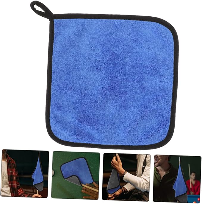 5pcs Pole Cloth Towel Professional Pools Cue Shaft Polisher Pool Stick Shaft Cleaner Billiard Pole Cleaner Accessories Cleaning Cloth Billiards Coral Fleece