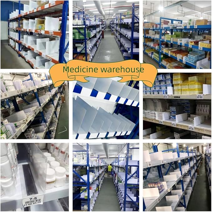 50 Pack PVC Shelf Dividers, 15"x 6" Closet Dividers Shelf Organizers, , Ideal for Product Display and Organization on Wire Shelves, Retail Shelving by Clip Strip Marker label，Separators for Clothes
