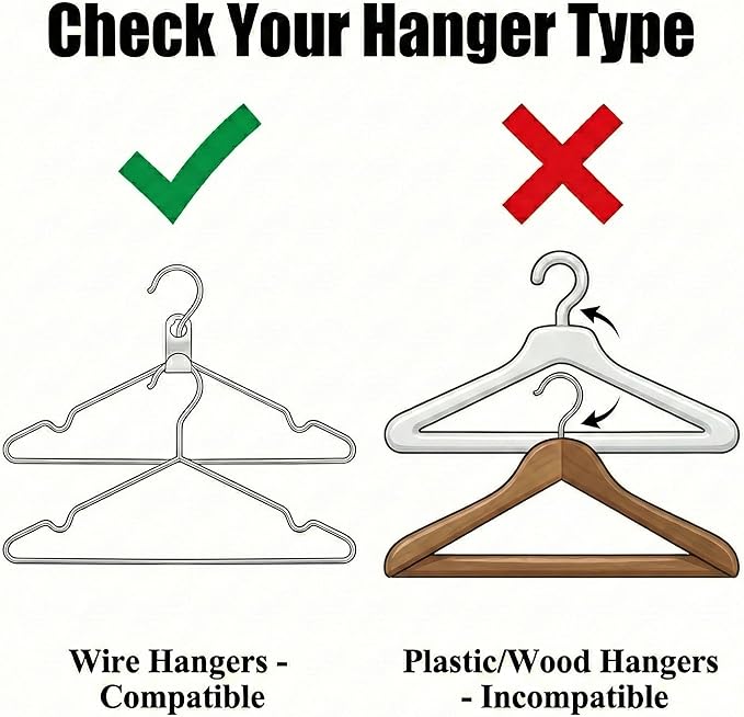 Hanger Connector Hooks – 50-Pack Clothes Hanger Connector Hooks – Space-Saving Hanger for Closet Organizer – Cascading Space Saver Hangers for Small Space Organization and Closet