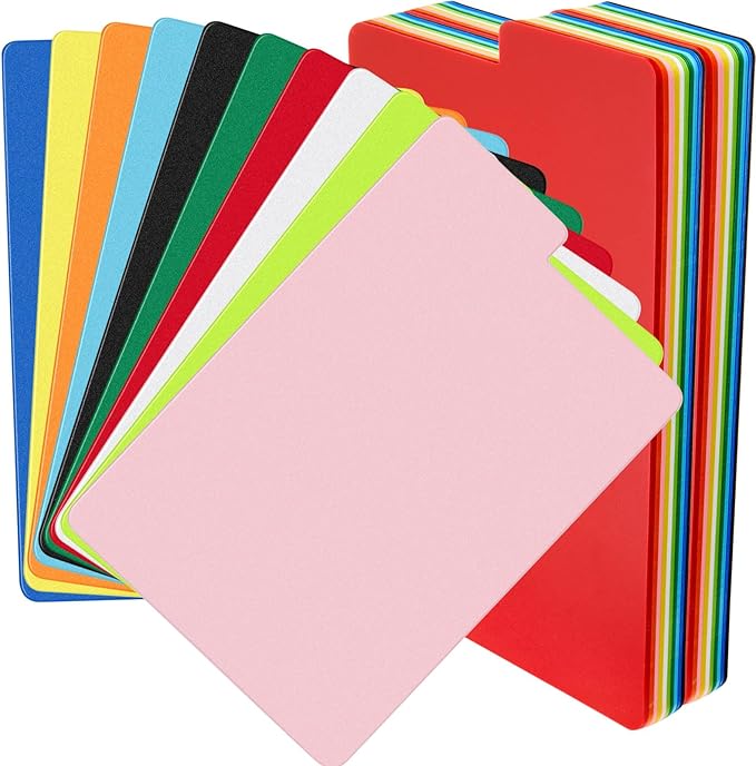 Lewtemi Comic Book Dividers Multicolor Frosted Card Separator with Tabs Large Plastic Comic Book Dividers for Comic Book Storage Boxes, 10 Assorted Colors, 7.25 x 11.25 Inch(100 Pcs)