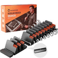32 PCS Wrench Organizer for Tool Drawer Storage - Modular Wrench Holder with 6 Magnetic Strip, Wrench Rack with SAE/Metric Labels, Perfect Tool Gift for Mechanics, DIYers, Father, Men, Black