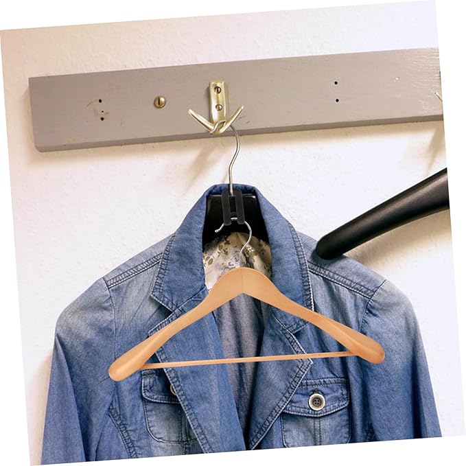 Amosfun 20pcs Space Saving Hanger Connector Hooks Slip Coat Rack Closet Hooks for Space Saver