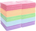25Pcs Microfiber Cleaning Cloths, Microfiber Towels Bulk for Cars & Home,Reusable and Washable Cleaning Rags 5 Colors Assorted,11.8"X11.8"