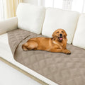 Smiry Waterproof Dog Bed Cover Blanket 40x80, Soft Reversible Pet Blanket, Washable Leakproof Cats Dogs Couch Cover for Sofa, Couch, Furniture, Lattice, Taupe/Taupe