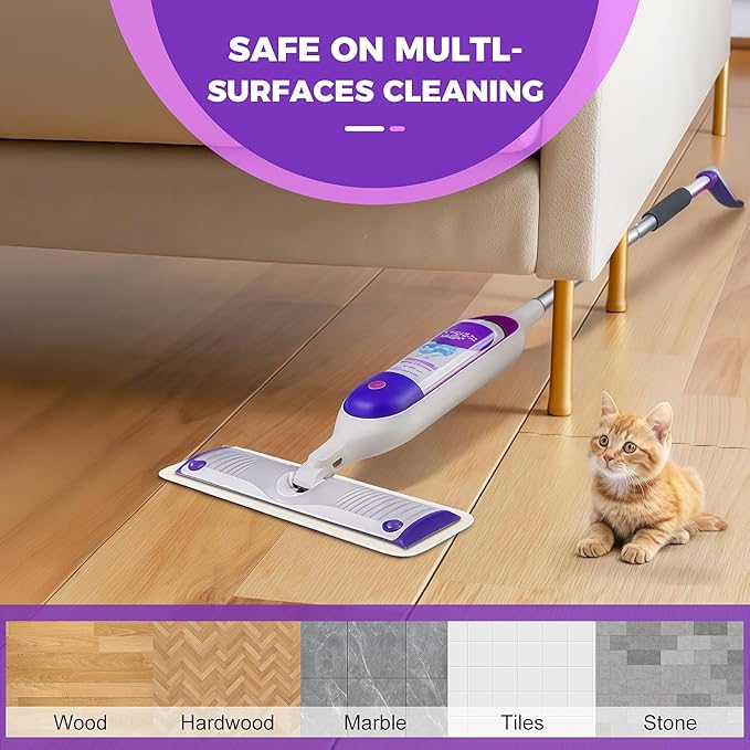 Reusable Pads for Swiffer® Power Mop™ - 100+ Wash Durable, High Absorption 4-Pack, Pet Hair Capture for Hardwood Tile & Vinyl Quick-Dry Refills