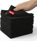 12-Pack Microfiber Cleaning Cloth, 11.5x11.5 Microfiber Towels for Cars, Dishes & House, for Detailers, Chefs & Efficient Home | Scratch-Free, Lint-Free, Ultra Absorbent(Black)