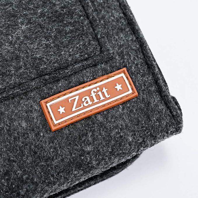 Zafit Bedside Caddy, 7 Pockets Large Size Bedside Organizer Caddy for Magazine Remotes Phone (17.3'' x 18.1'', Dark Grey)