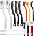 15Pcs Crevice Cleaning Brush Set, Hard Bristle Scrub Brushes Tools for Deep Cleaning Gap,Window Groove Cleaning Brush for Sliding Door Sill Tile Lines Shutter Corner Sink Teapot Bottle (1 Set)