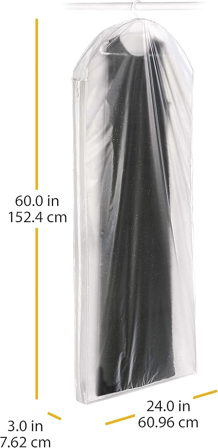 Whitmor 5003-20 Zippered Gown Bag, Clear
