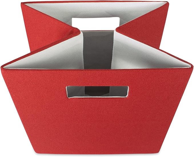 DII Poly-Cube Storage Collection Hard Sided, Collapsible Solid, Large, Rust