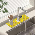 Sink Splash Guard Faucet Mat Rubber Ducky Absorbent Fast Drying Mat Sink Gadgets Splash Guard Behind Faucet Drip Catcher for Kitchen Bathroom 15.5"X5.5"