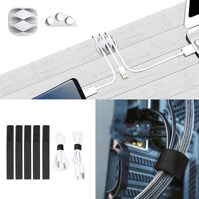 Updated White Cable Raceway Kit, 31(2x15.5 inch Open Slot Wire Covers for Cords, Cable Management System to Hide Under Desk/TV/Computer/Net/Power Cords (Pack 2)
