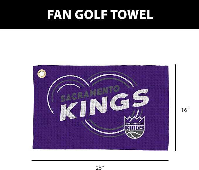 Northwest NBA Golf Towel – Official Licensed Microfiber Waffle Fabric, Absorbent 16x25 in Club Cleaning Accessory