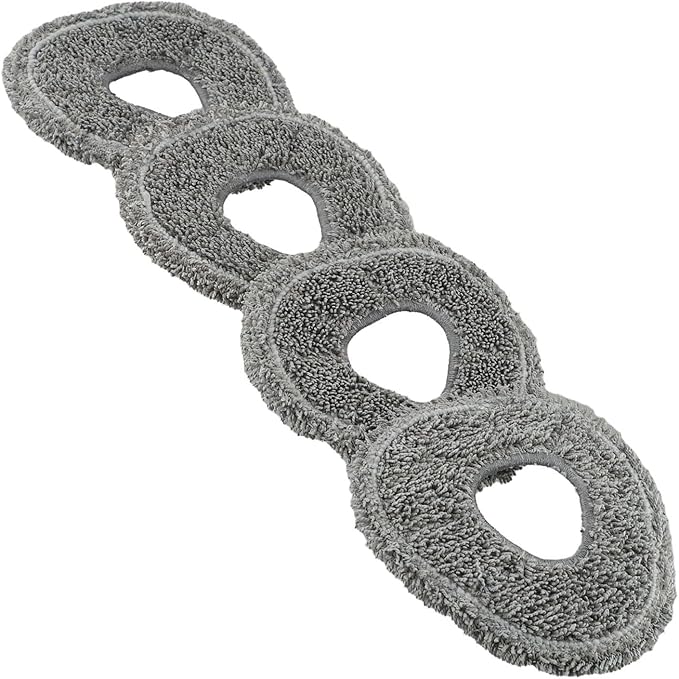 Reusable Washable Microfiber Mop Cloth for Narwal for Freo X for Ultra J4 for J4 Lite Robot Vacuum,4 White and 4 Gray