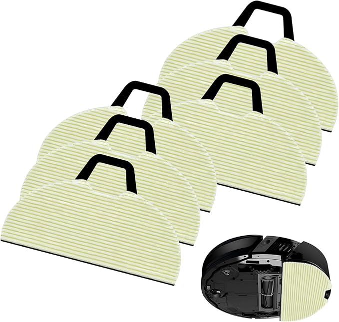 6 Pack Vacmop Replacement Pads Compatible with Shark RV2610WA AV2610WA AV2620WA AV2630WA RV2410WD Matrix Plus AI Ultra 2-in-1 Robot Vacuum,Reusable Mop Vac Pads Refills,Washable Microfiber Soft Pads