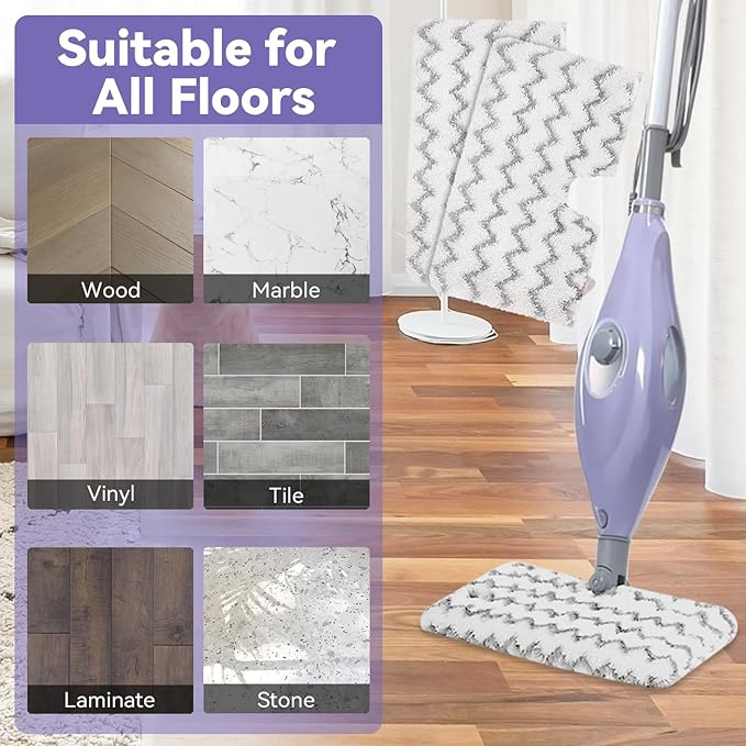 Washable for Shark Steam Mop Replacement Pads: S3501 For Shark Steam Pocket Mop S3601D S3601 S3801CO S3901 S3550 SE450 For Shark Steamer Pads Microfiber Cloth Cover Scrub Floor Cleaning Cleaner (3pcs)